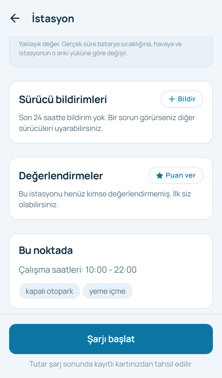 İstasyon değerlendirmeleri: ortalama puan, dağılım ve sürücü yorumları